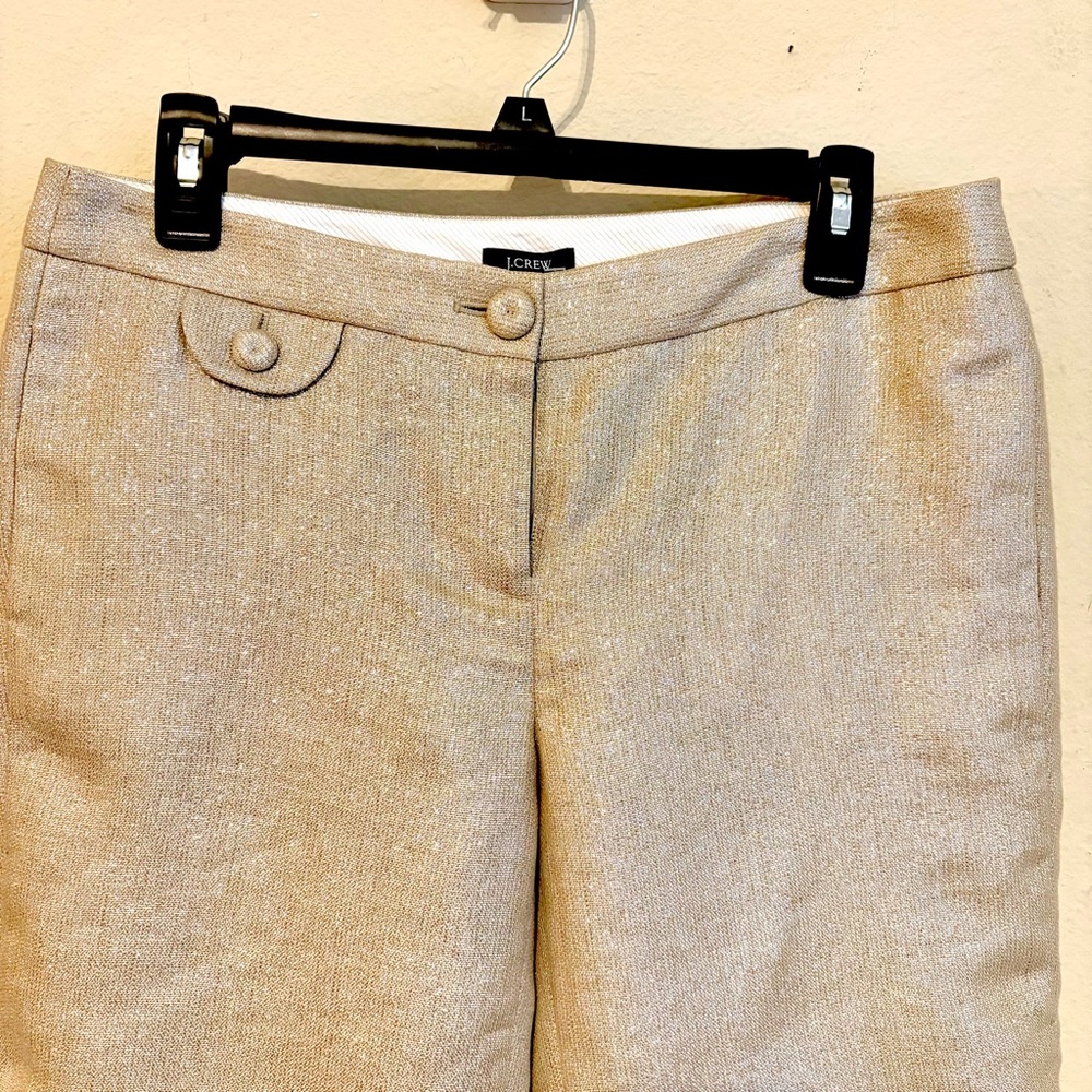 NWT J Crew City Fit Womens Dress Shorts Lined
Metallic Gold SZ 4 - Picture 3 of 5